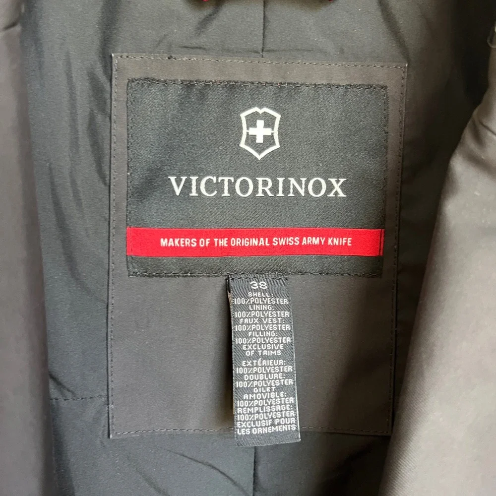 Victorinox Swiss Army Jacket 38 Black Technical Shell Blazer Navigation Blazer
